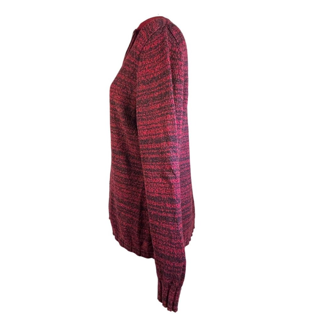 Woolrich 3/4 Zip Women Red Sweater Size Large - Picture 2 of 5